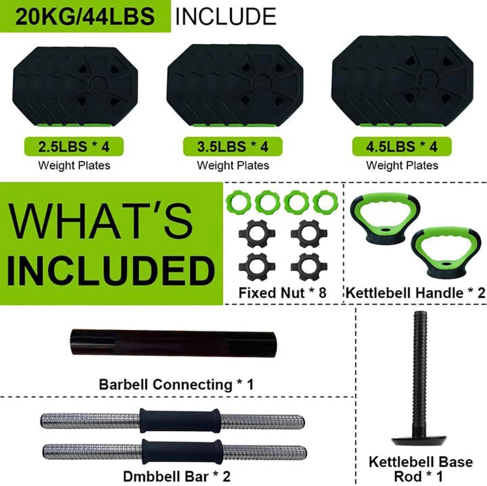4 in 1 Adjustable Dumbbell Set