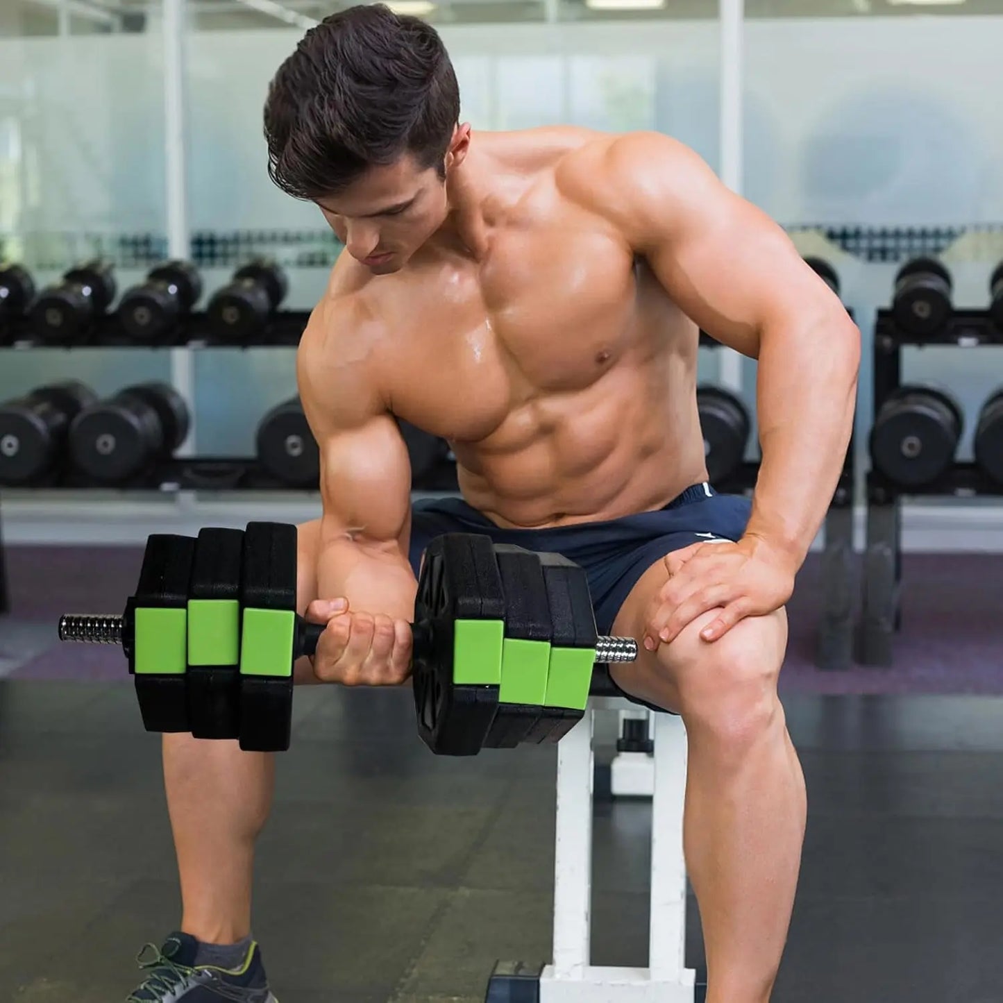 4 in 1 Adjustable Dumbbell Set