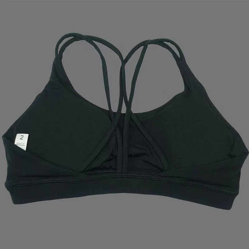 Solid color soft women's yoga bra