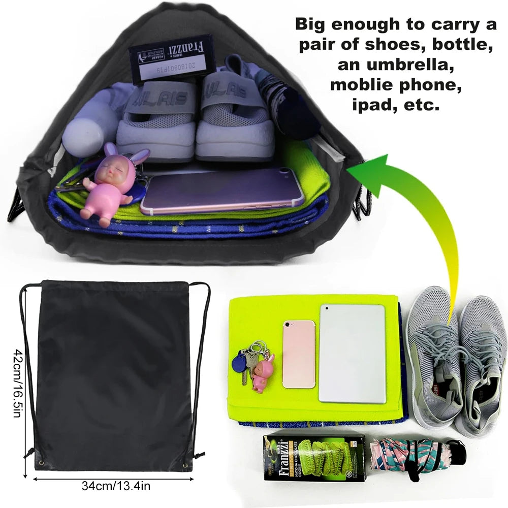 Lightweight Durable Polyester Drawstring Backpack