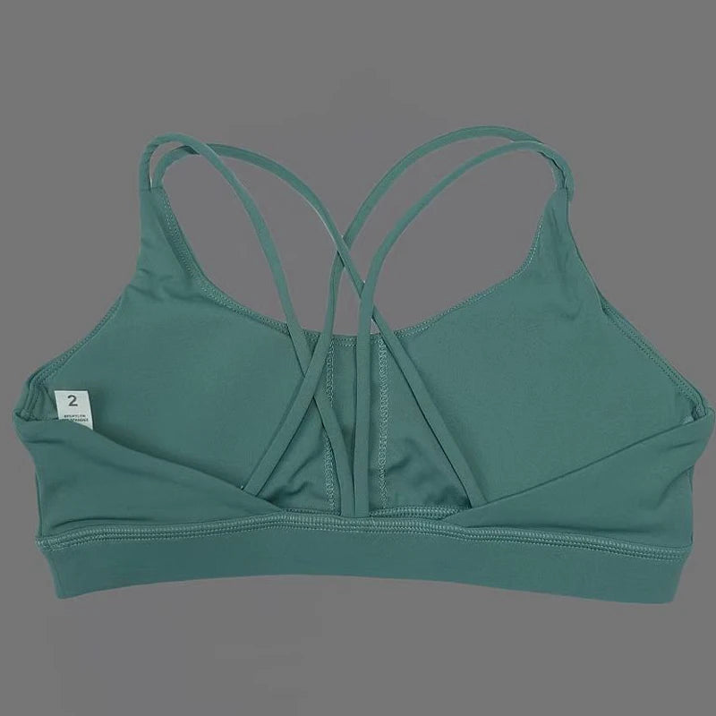 Solid color soft women's yoga bra