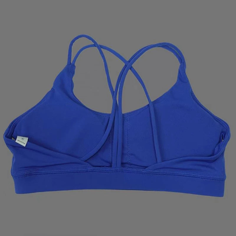Solid color soft women's yoga bra