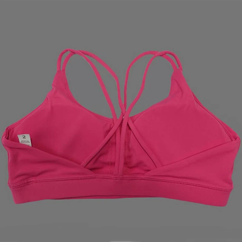 Solid color soft women's yoga bra